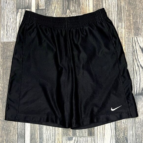 🏀🏀 Vintage NIKE BASKETBALL Athletic Gym SHORTS Long Length Loose Fit Sz L - EU - Picture 1 of 10